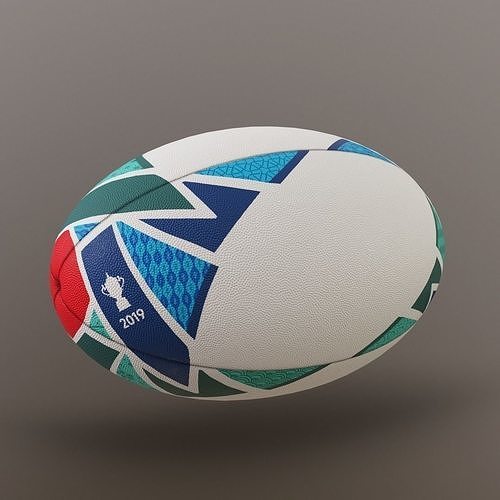 Rugby Ball Tokio Cup Low-poly 3D model