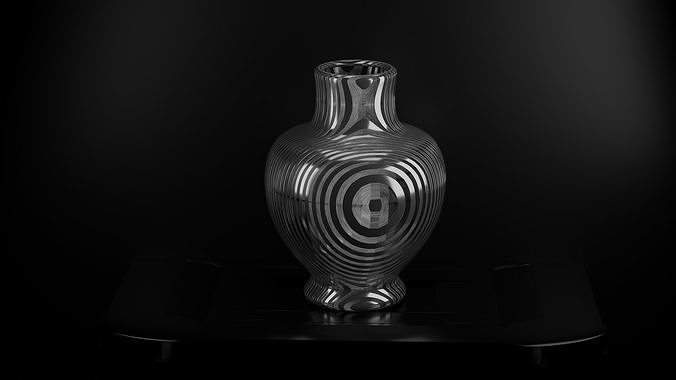 metalic vase 3D model