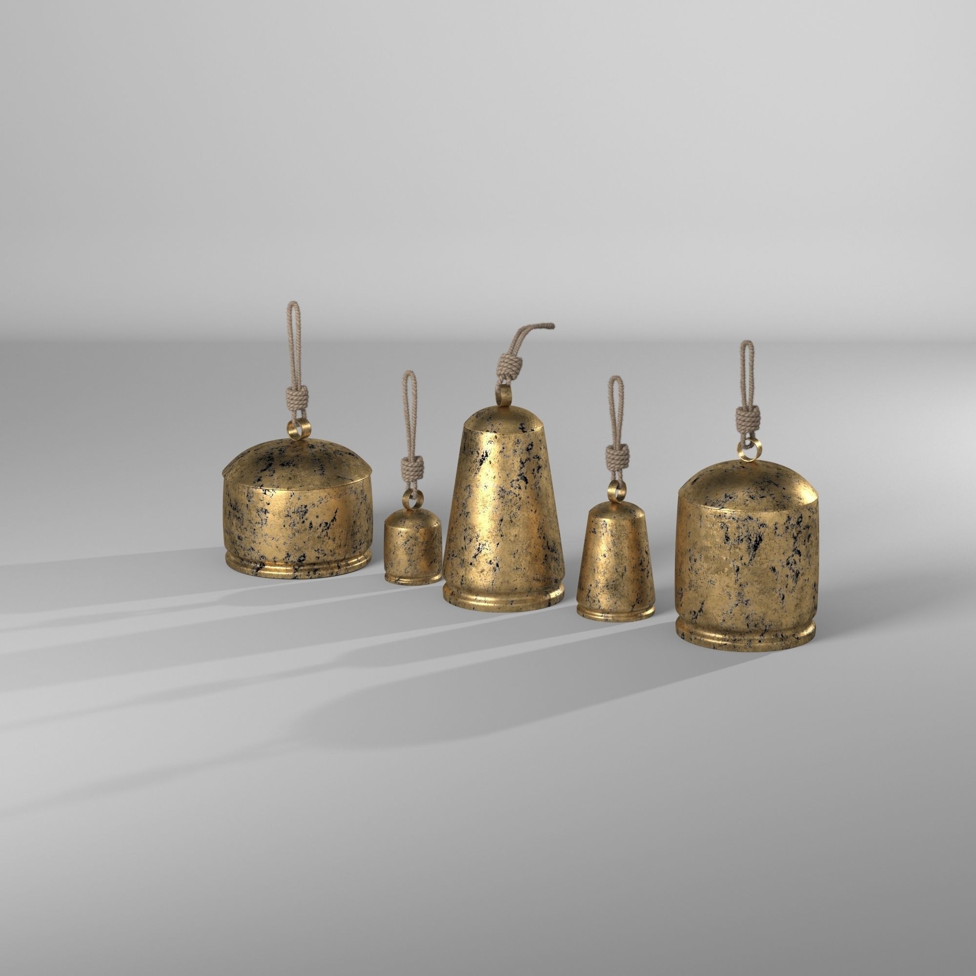  Temple Bells Chime  3D model_2