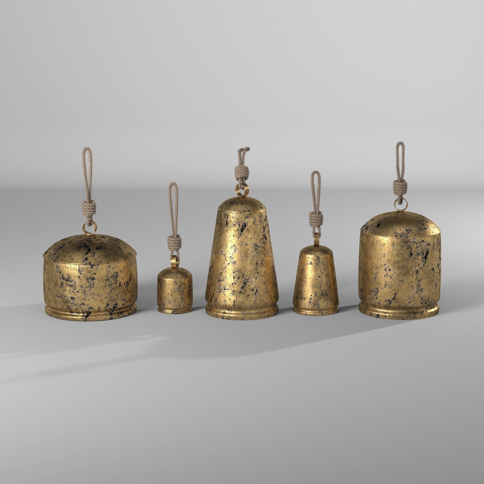  Temple Bells Chime  3D model_6