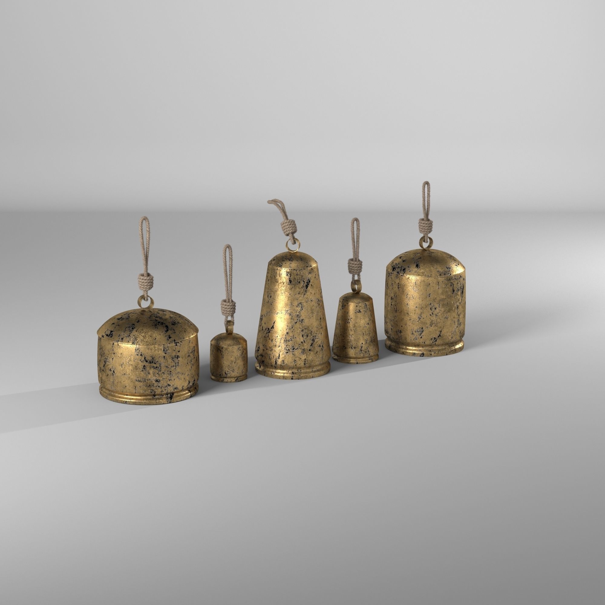  Temple Bells Chime  3D model_3