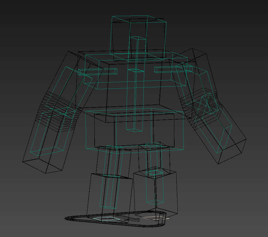 Minecraft Fat Giant Rigged Animated 3D model_6