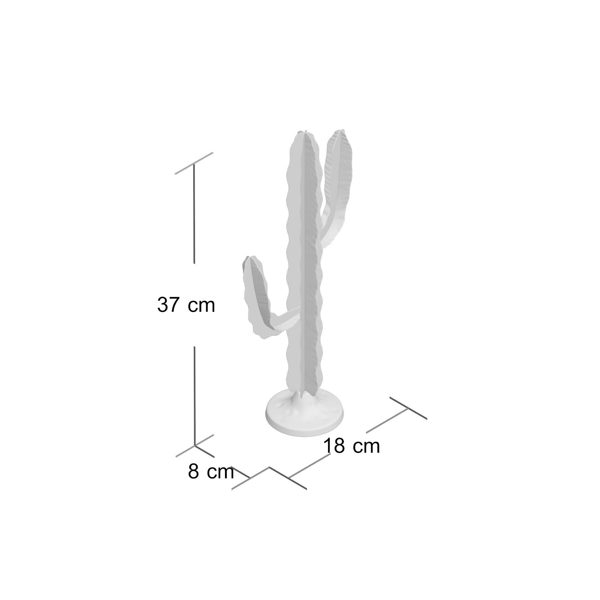 Ransome Metal Cactus Sculpture 3D model_1