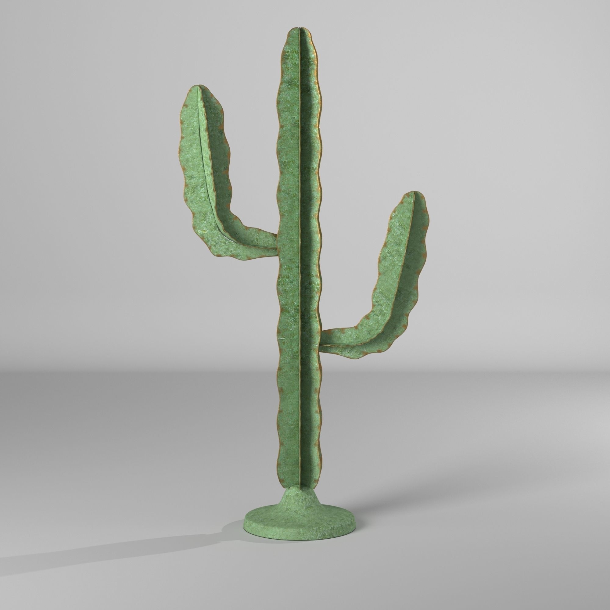 Ransome Metal Cactus Sculpture 3D model_2