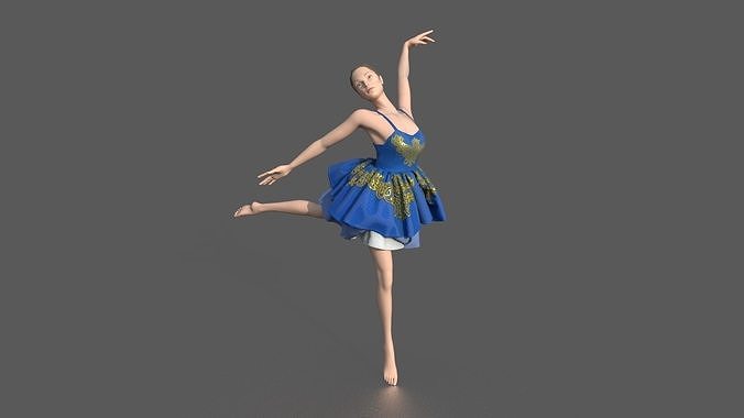 BALLERINA in dress 3D model