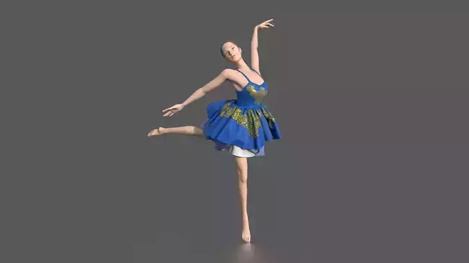 BALLERINA in dress 3D model