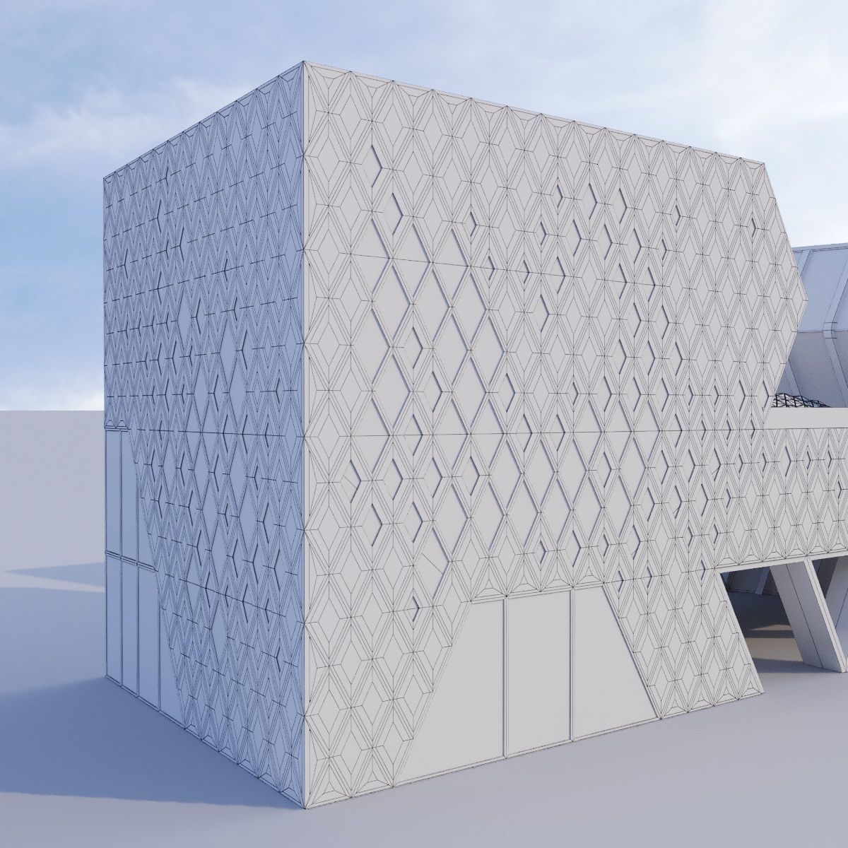 Futuristic building collection 4x 4 _11