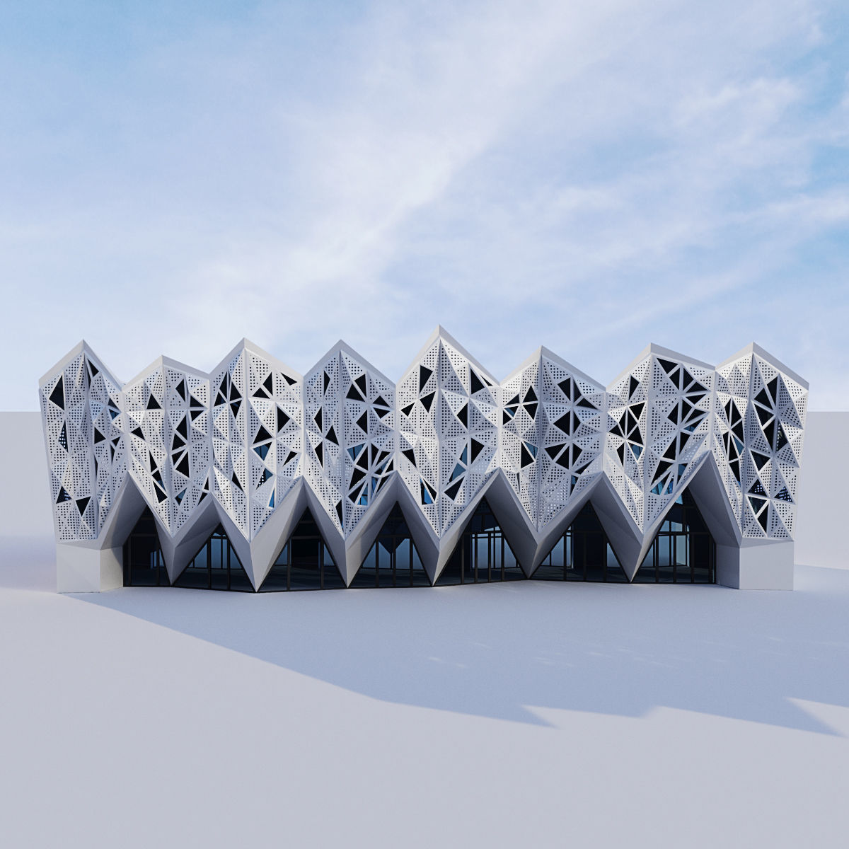 Futuristic building collection 4x 4 _17