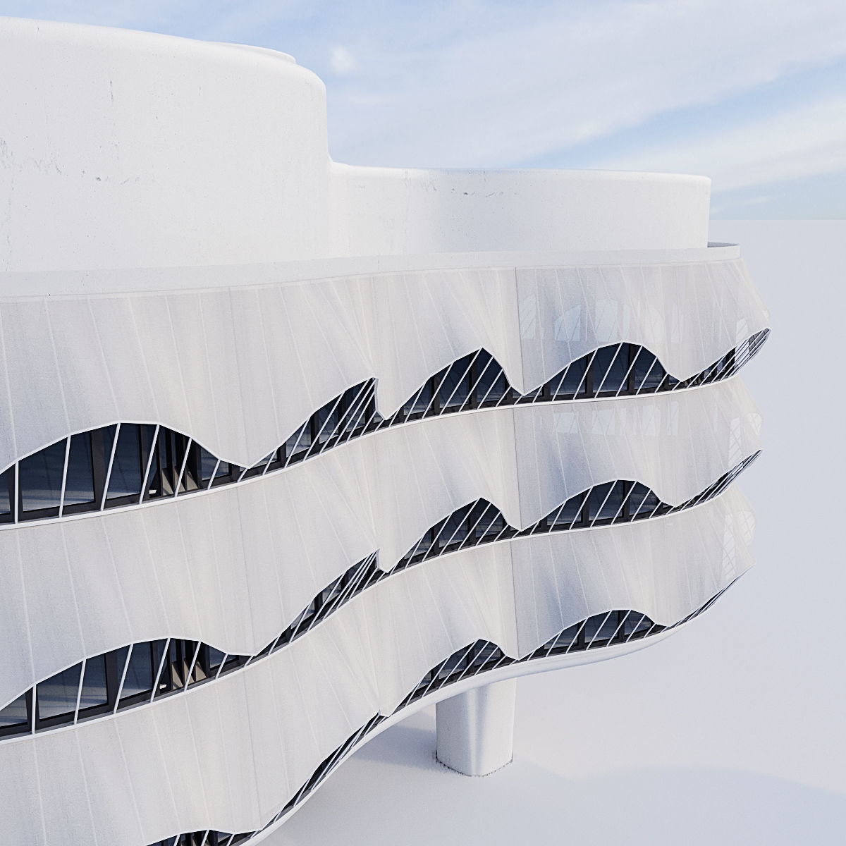 Futuristic building collection 4x 4 _28