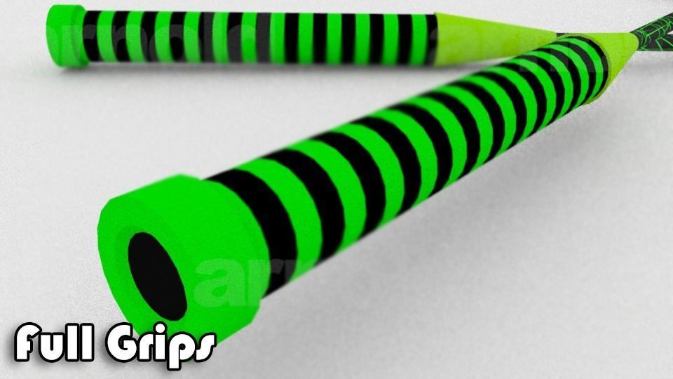 Badminton Set Model  Racket  Shuttlecock  Low-poly 3D model_2