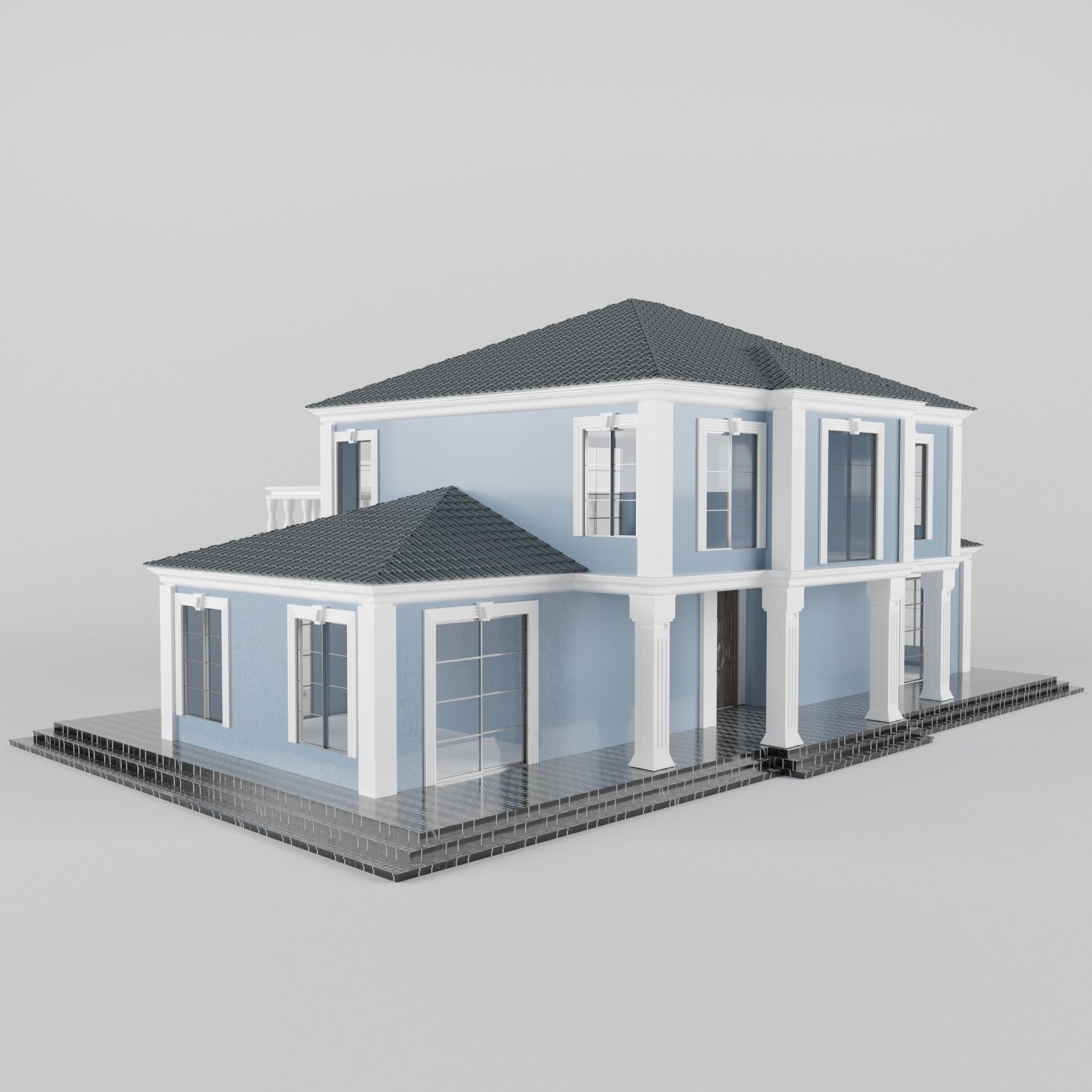 Villa01 house 3D model_2