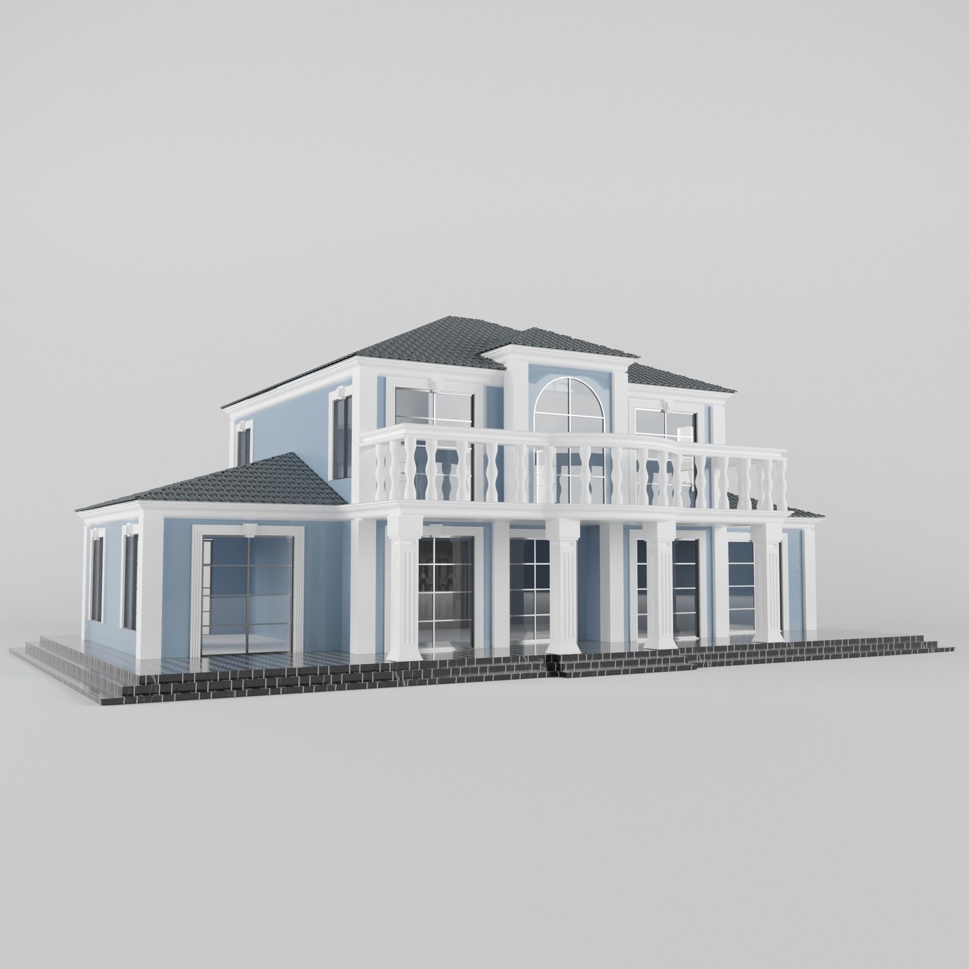 Villa01 house 3D model_9