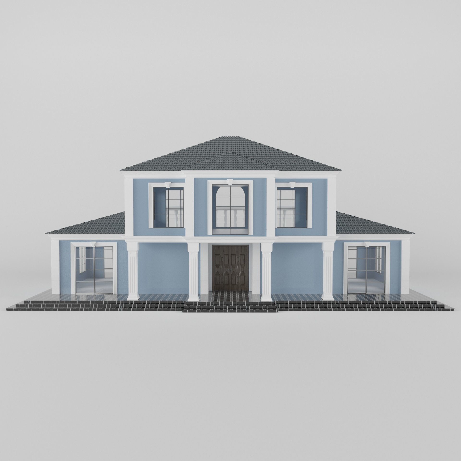 Villa01 house 3D model_1