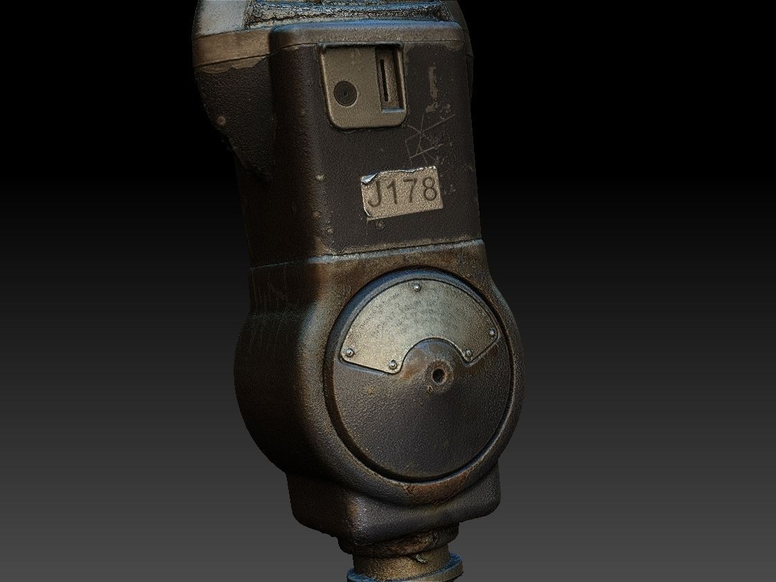 Long Beach Parking Meter 3D model_6