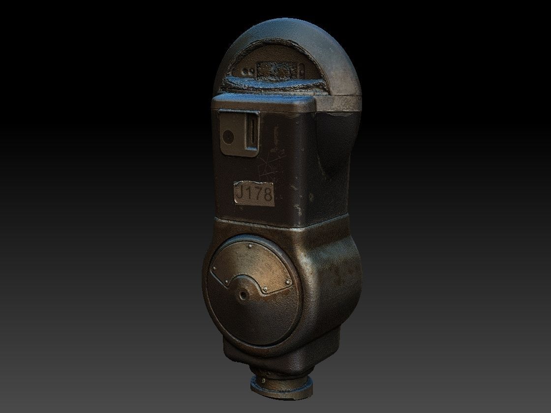 Long Beach Parking Meter 3D model_4