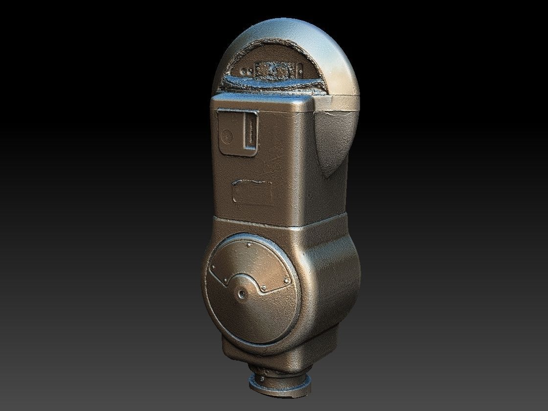 Long Beach Parking Meter 3D model_5