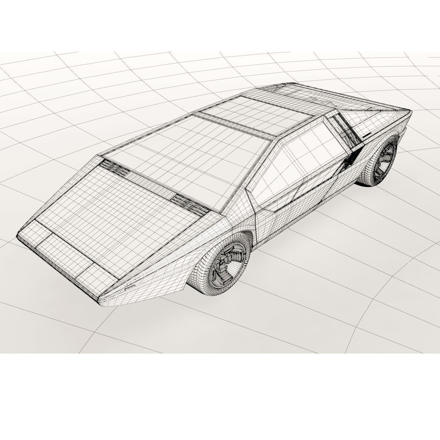 1971 Maserati Boomerang Concept Car 3D model_11