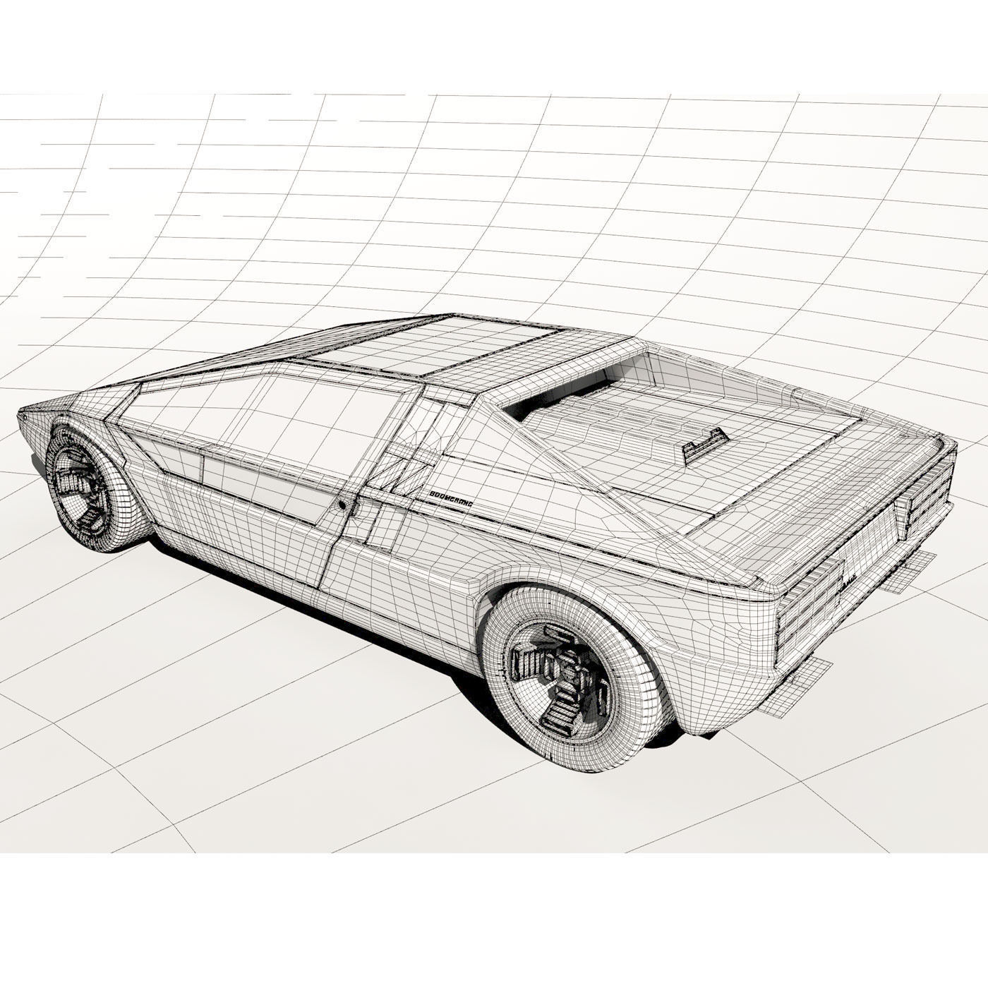 1971 Maserati Boomerang Concept Car 3D model_12
