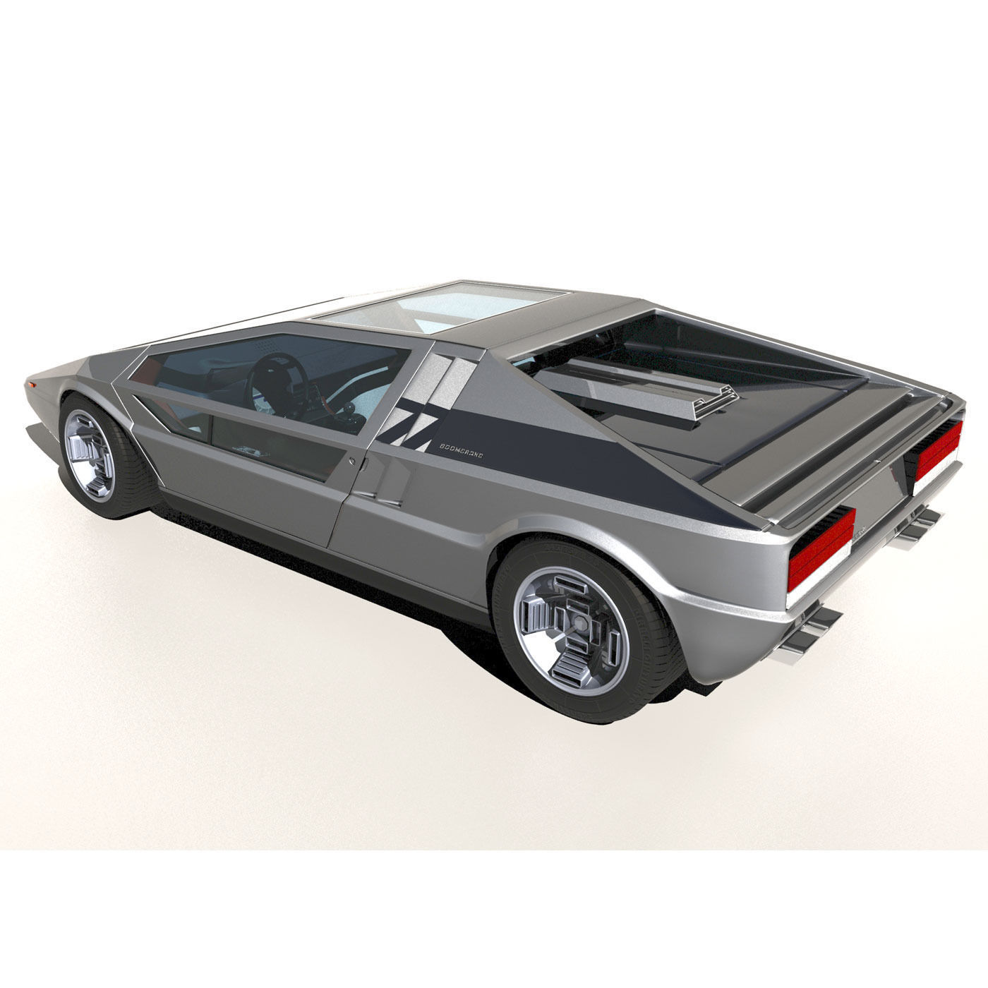 1971 Maserati Boomerang Concept Car 3D model_7