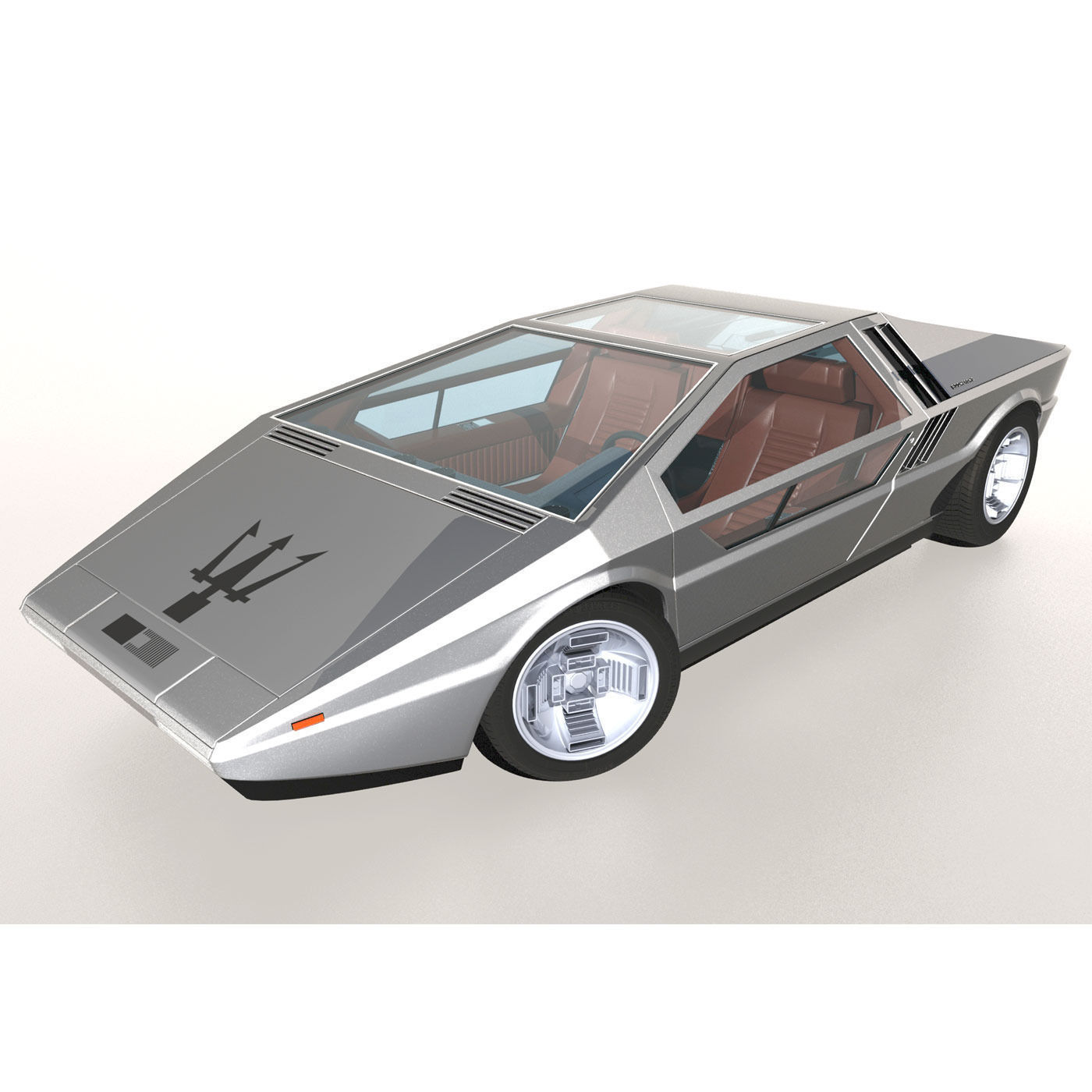 1971 Maserati Boomerang Concept Car 3D model_5