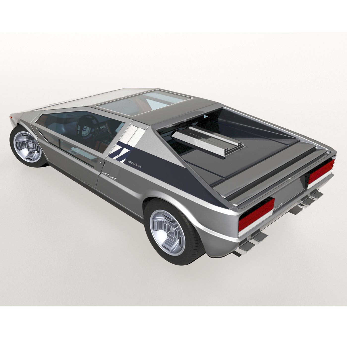1971 Maserati Boomerang Concept Car 3D model_9