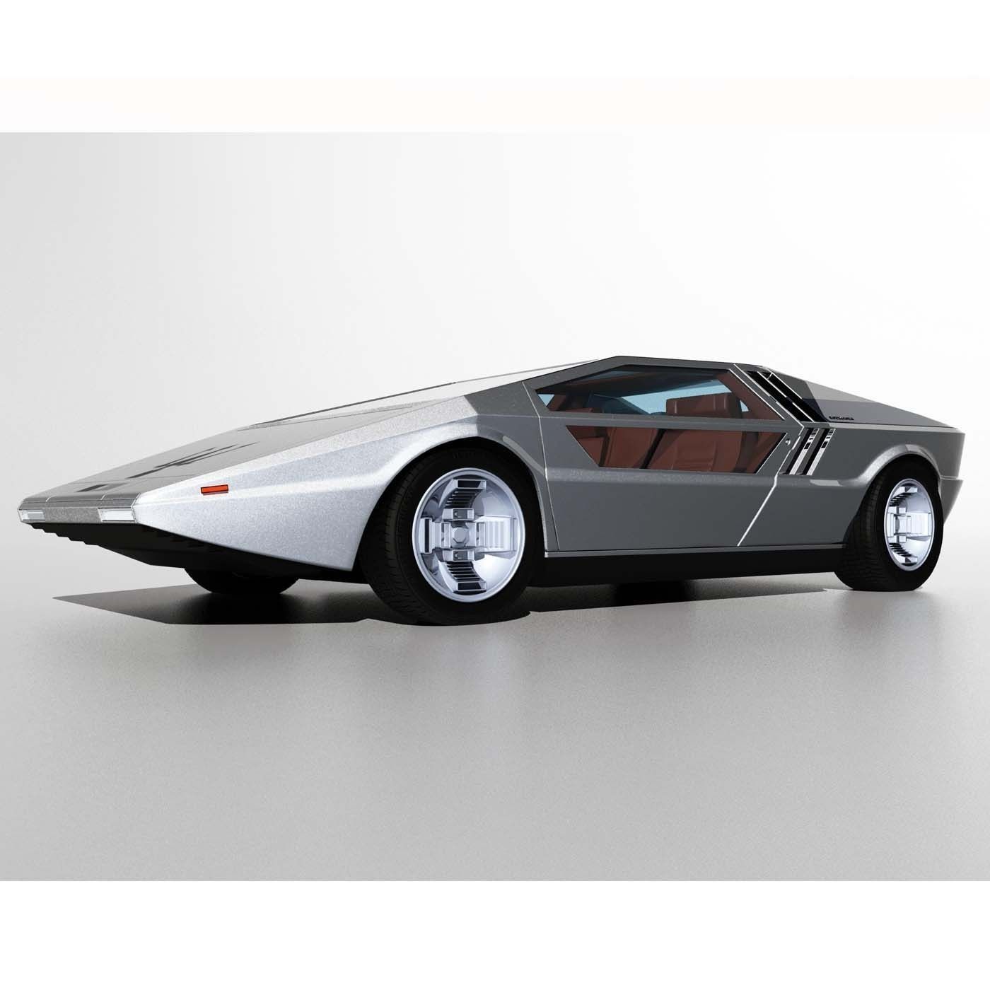 1971 Maserati Boomerang Concept Car 3D model_1