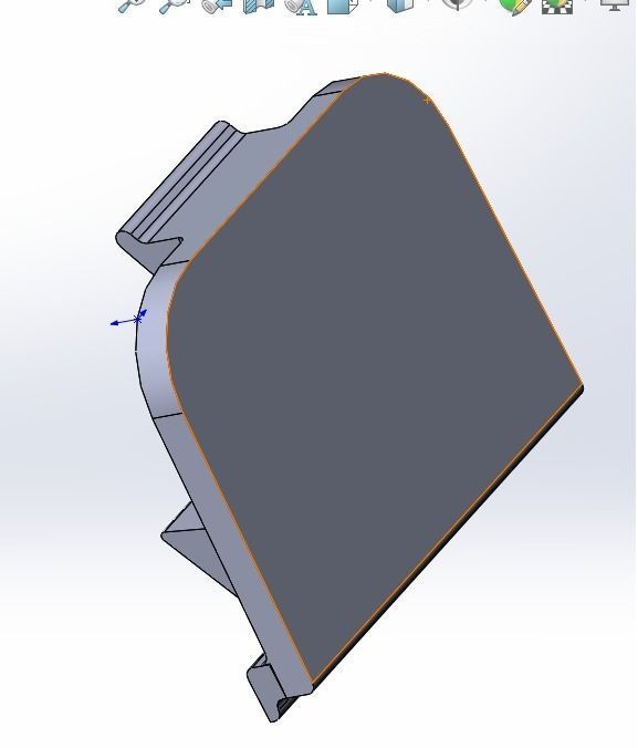 Plug for a front bumper on Mercedes W210 3D print model_1