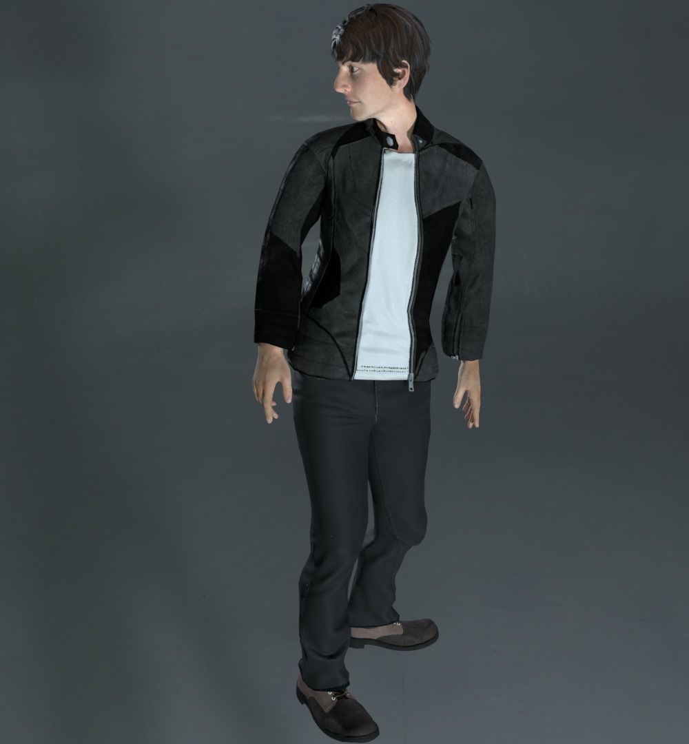 Rigged Male Character 2 3D model_3