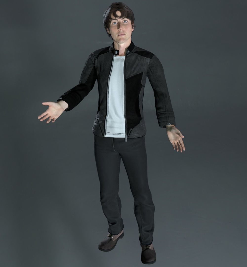 Rigged Male Character 2 3D model_2