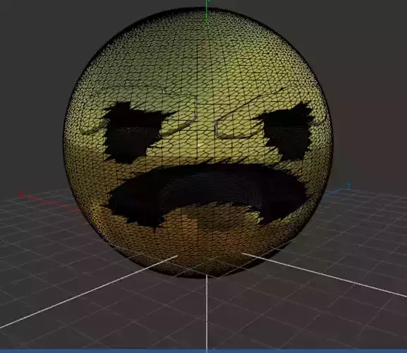 Fuddy ball with sad face