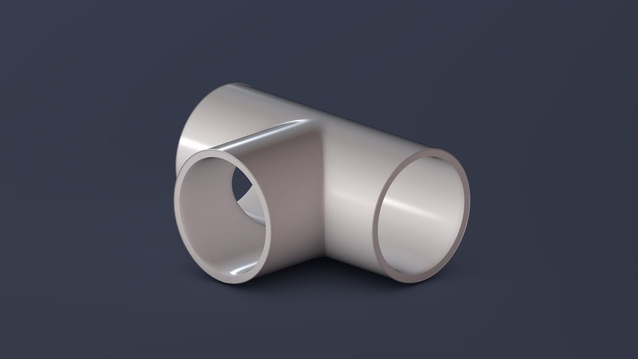 Pipe Connectors - Set of 3 3D Model Collection_4