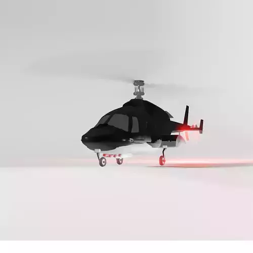Airwolf AR VR Ready Free low-poly 3D model