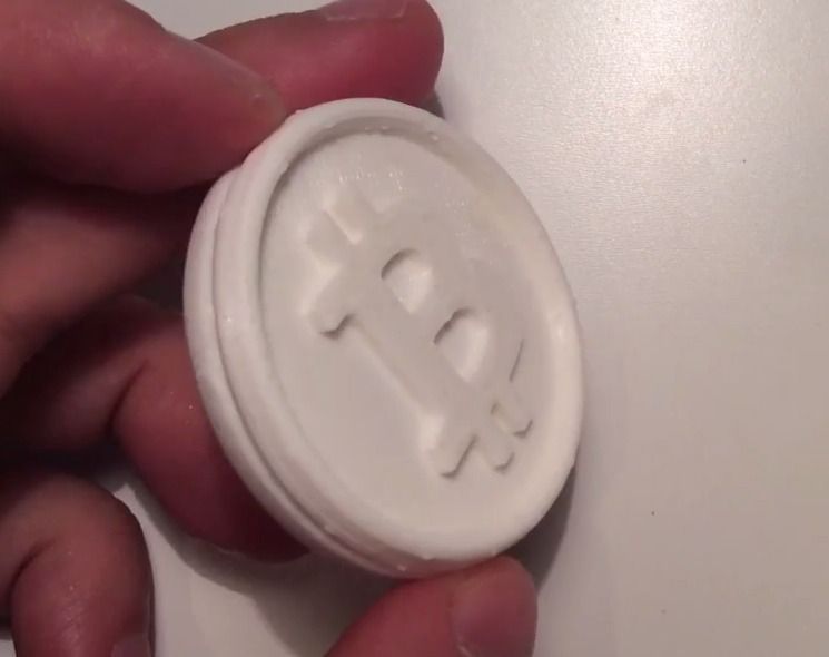 Bitcoin NFC Coin Tag Free 3D print model_7