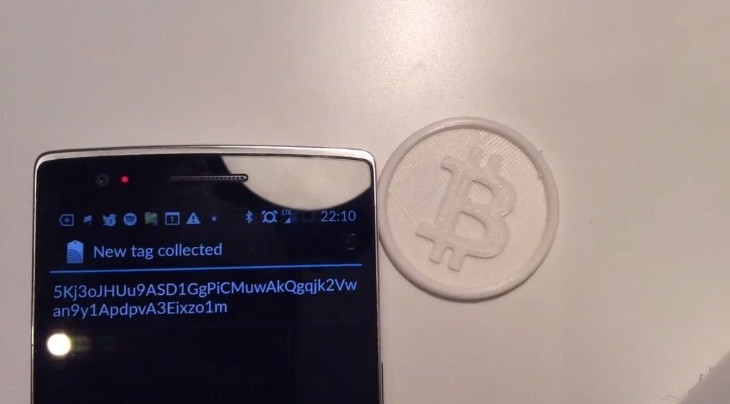 Bitcoin NFC Coin Tag Free 3D print model_5