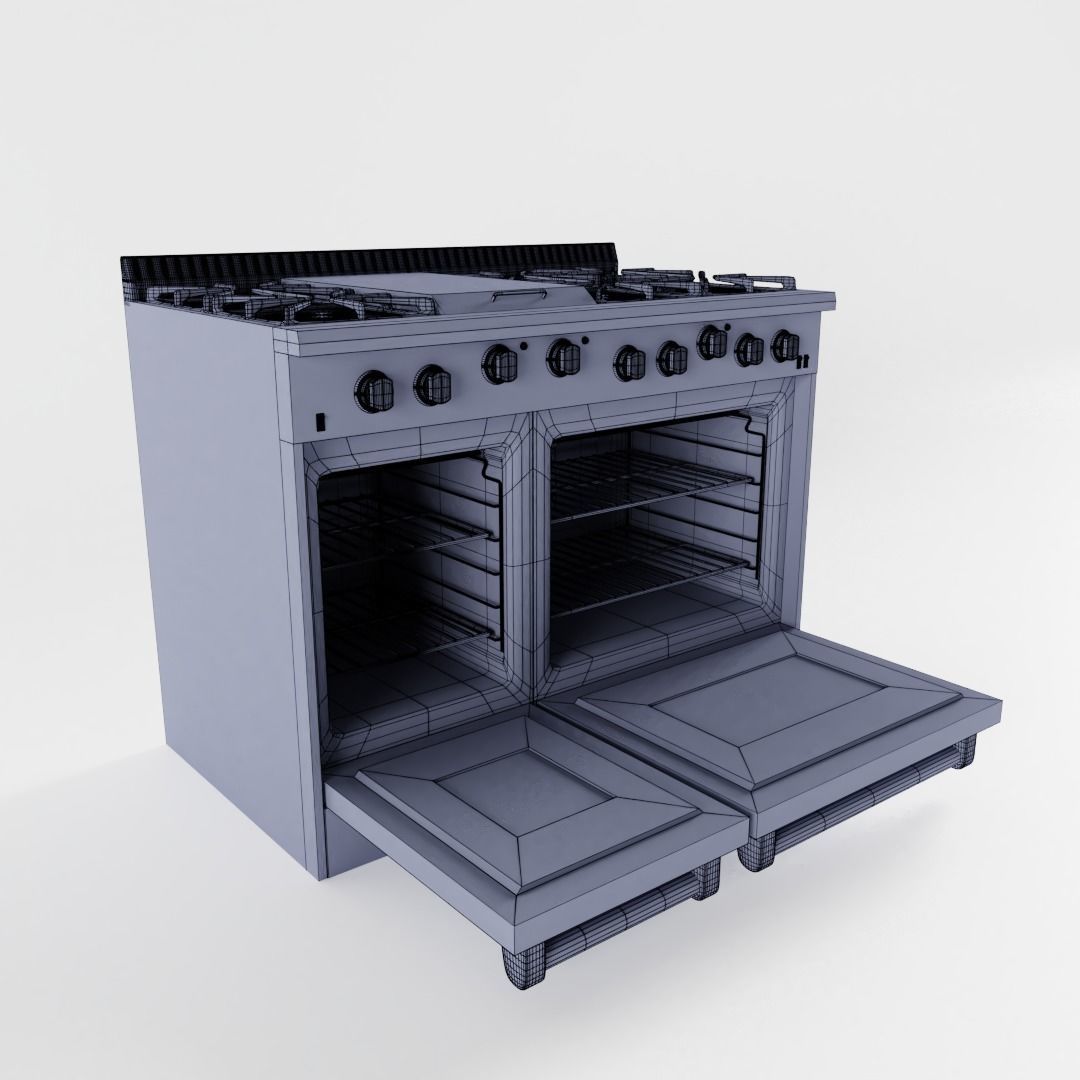 Kitchen Gas Range 3D model_5