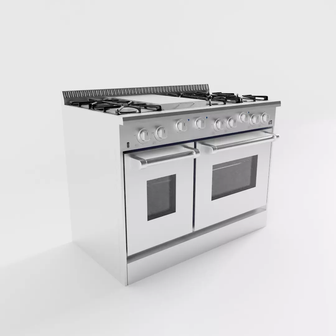 Kitchen Gas Range 3D model_0