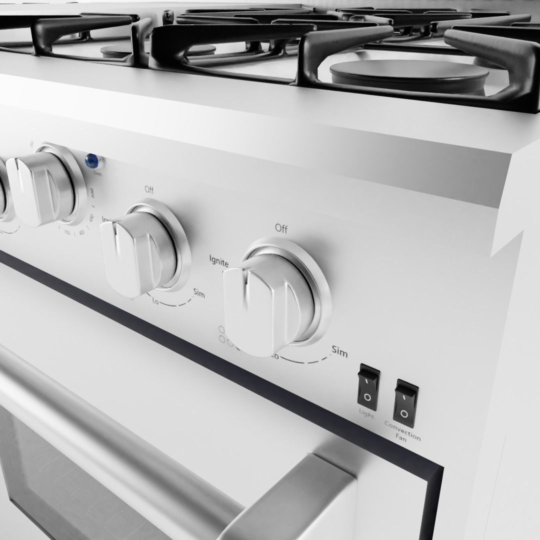 Kitchen Gas Range 3D model_3