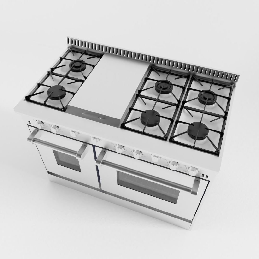 Kitchen Gas Range 3D model_2