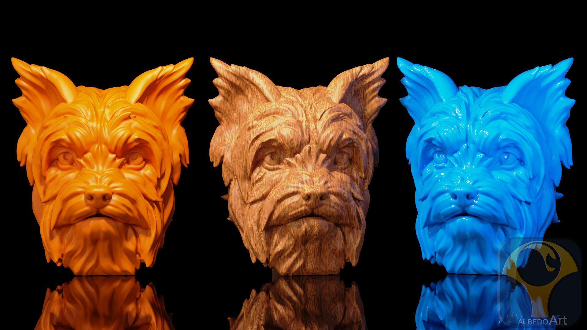 Yorkshire terrier Free 3D print model_1