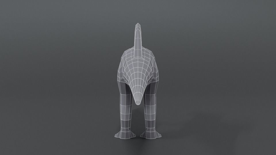 Low Poly Cartoon Spinosaurus Dinosaur Low-poly 3D model_12