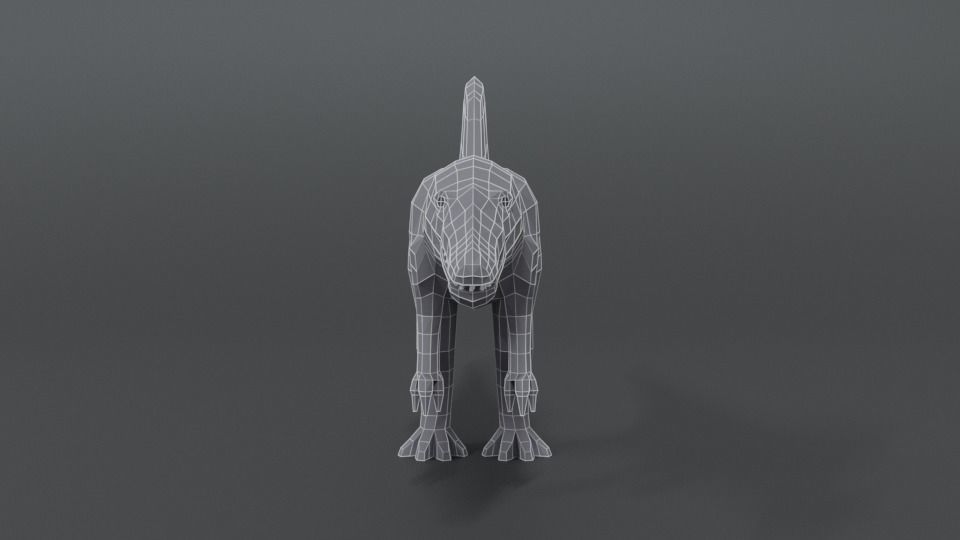 Low Poly Cartoon Spinosaurus Dinosaur Low-poly 3D model_16