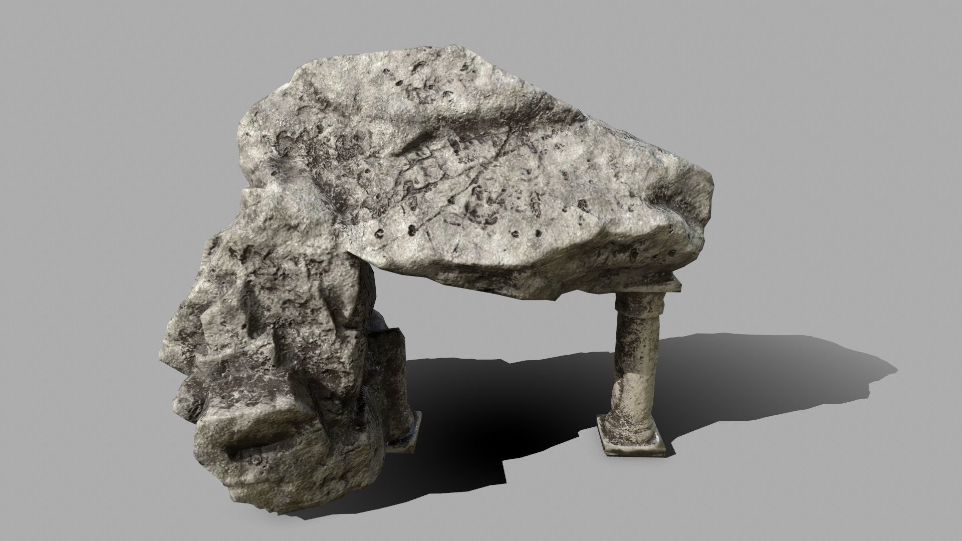 Rock Set Low-poly 3D model_10