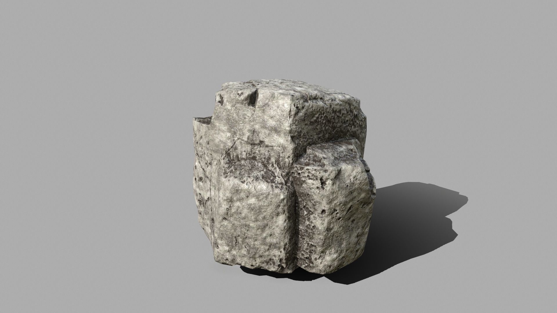 Rock Set Low-poly 3D model_7