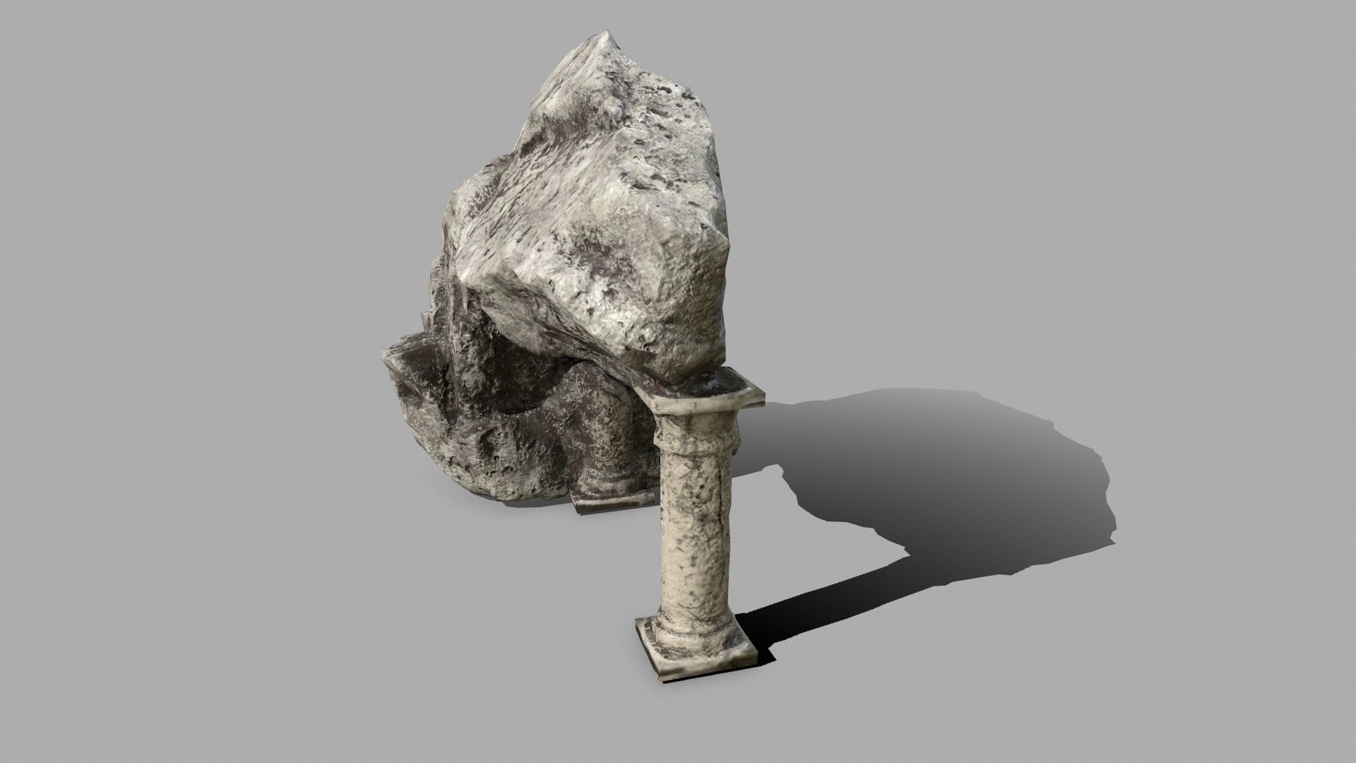 Rock Set Low-poly 3D model_9