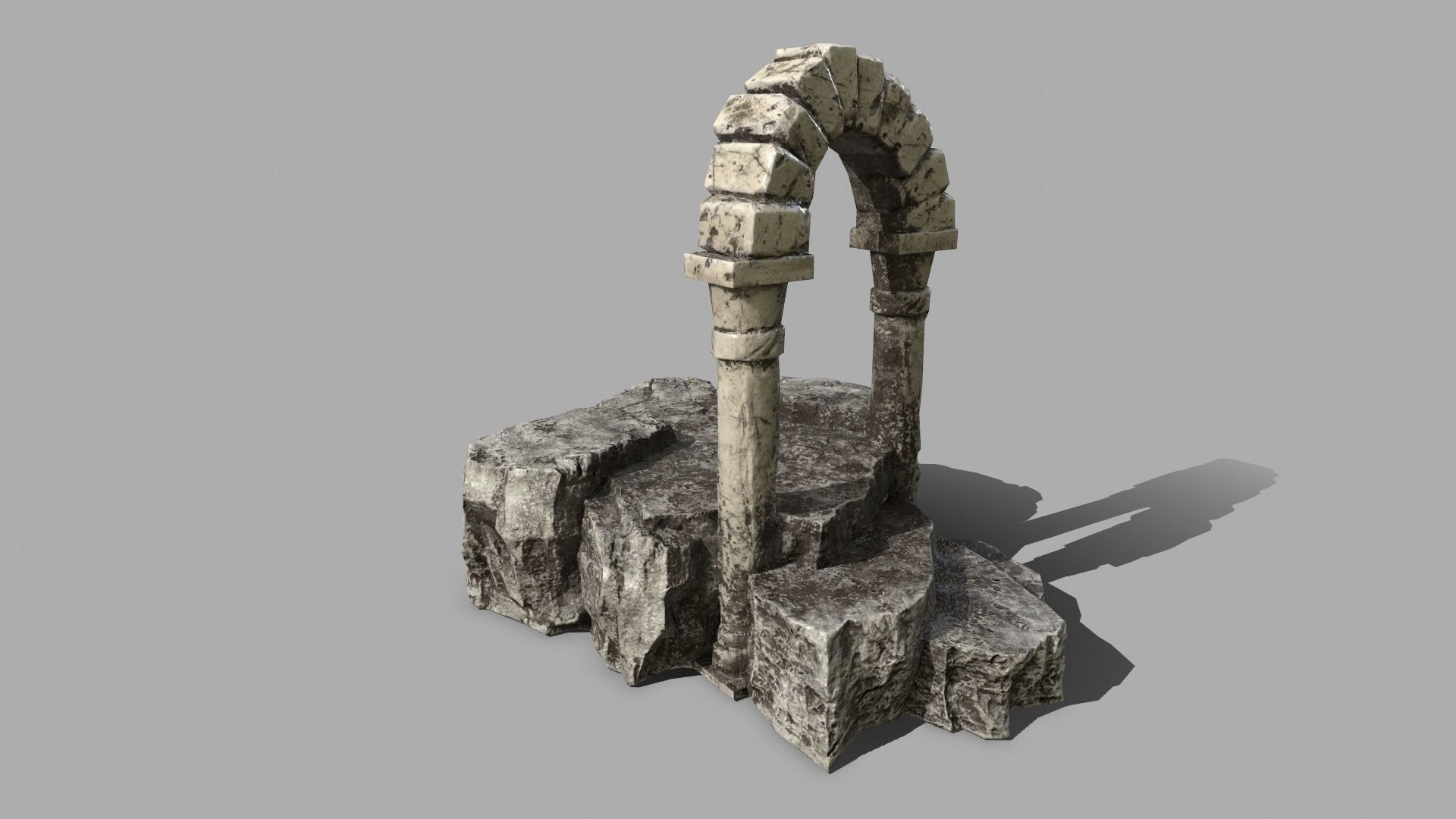 Rock Set Low-poly 3D model_13