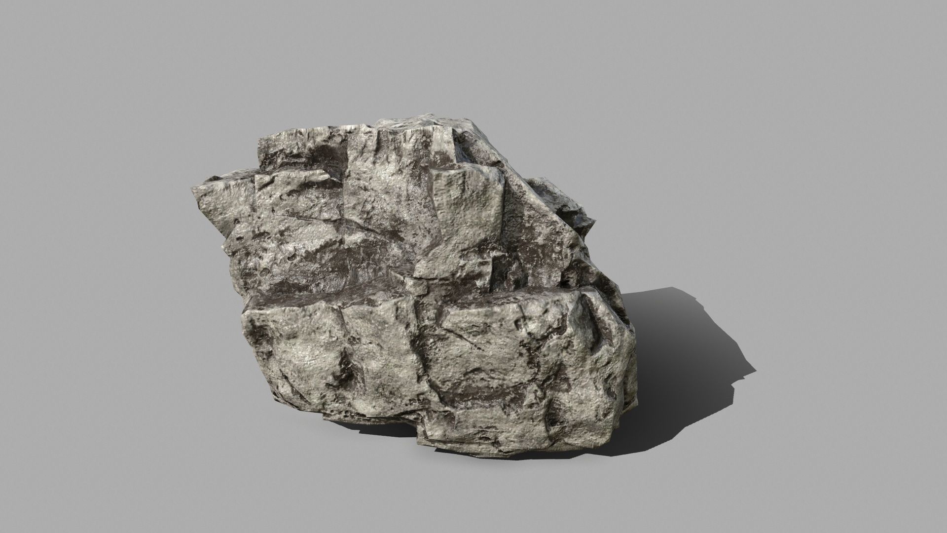 Rock Set Low-poly 3D model_4