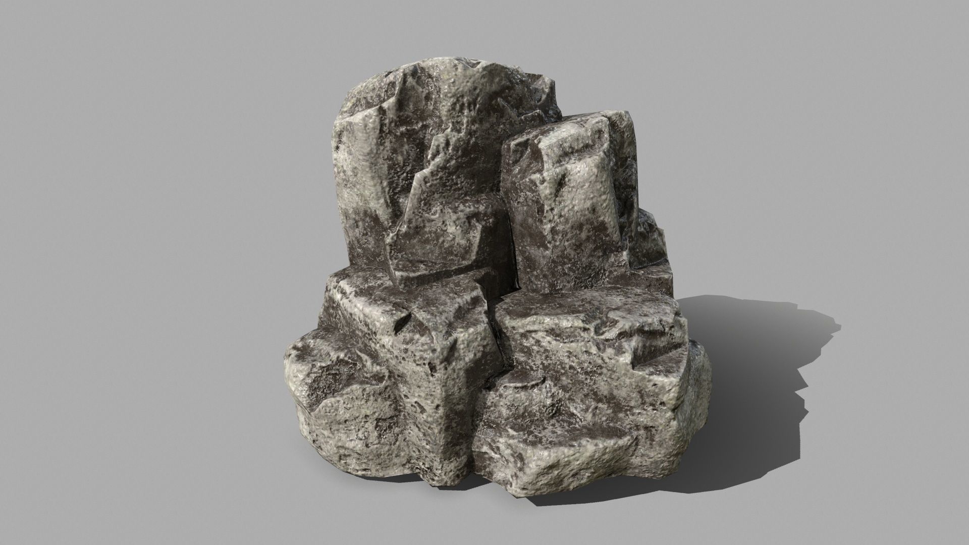 Rock Set Low-poly 3D model_15
