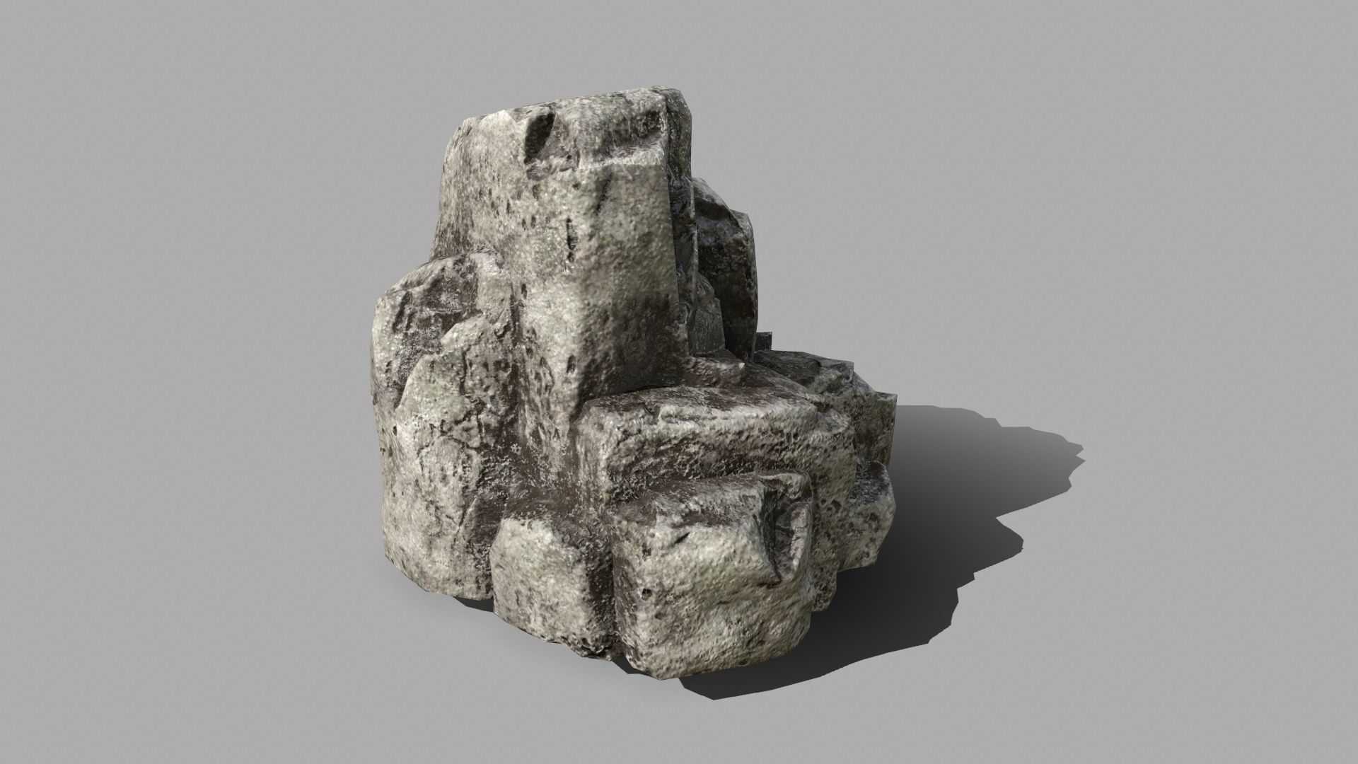 Rock Set Low-poly 3D model_16