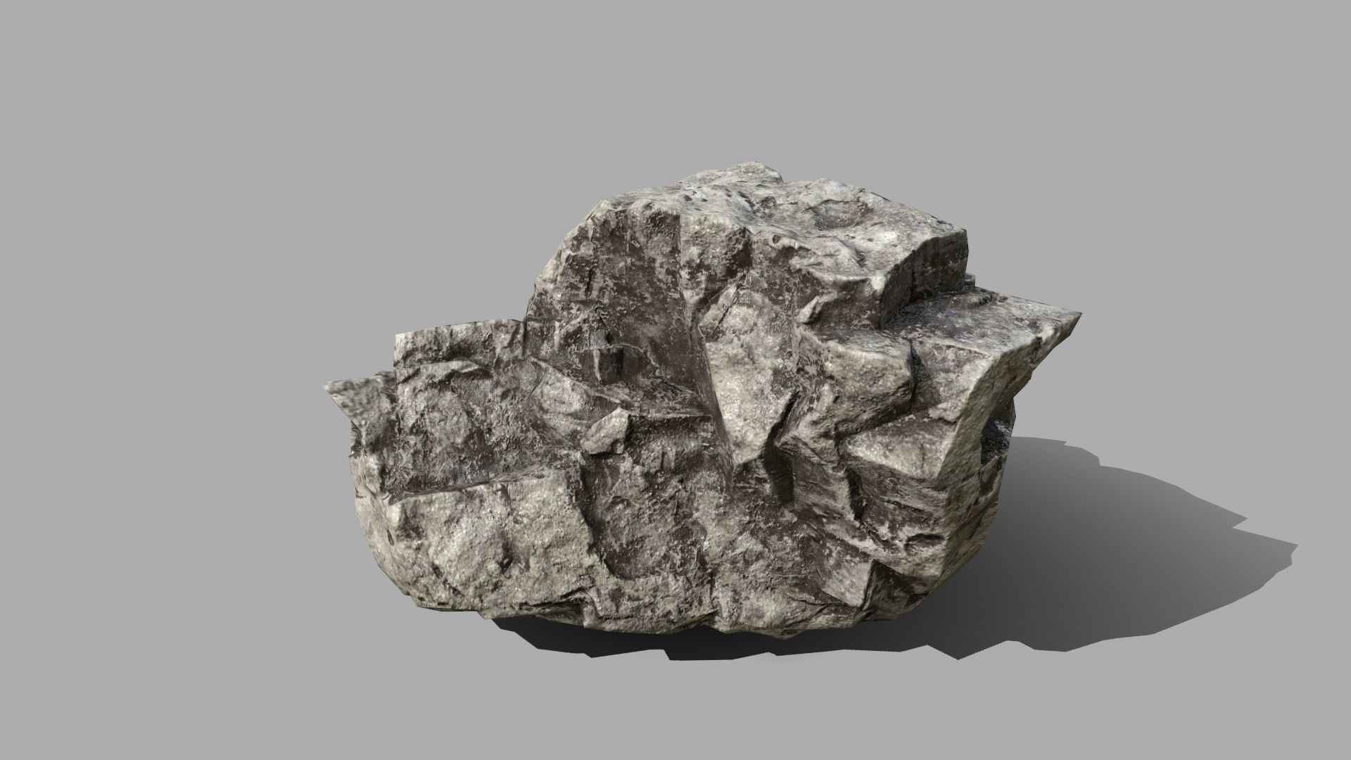 Rock Set Low-poly 3D model_2