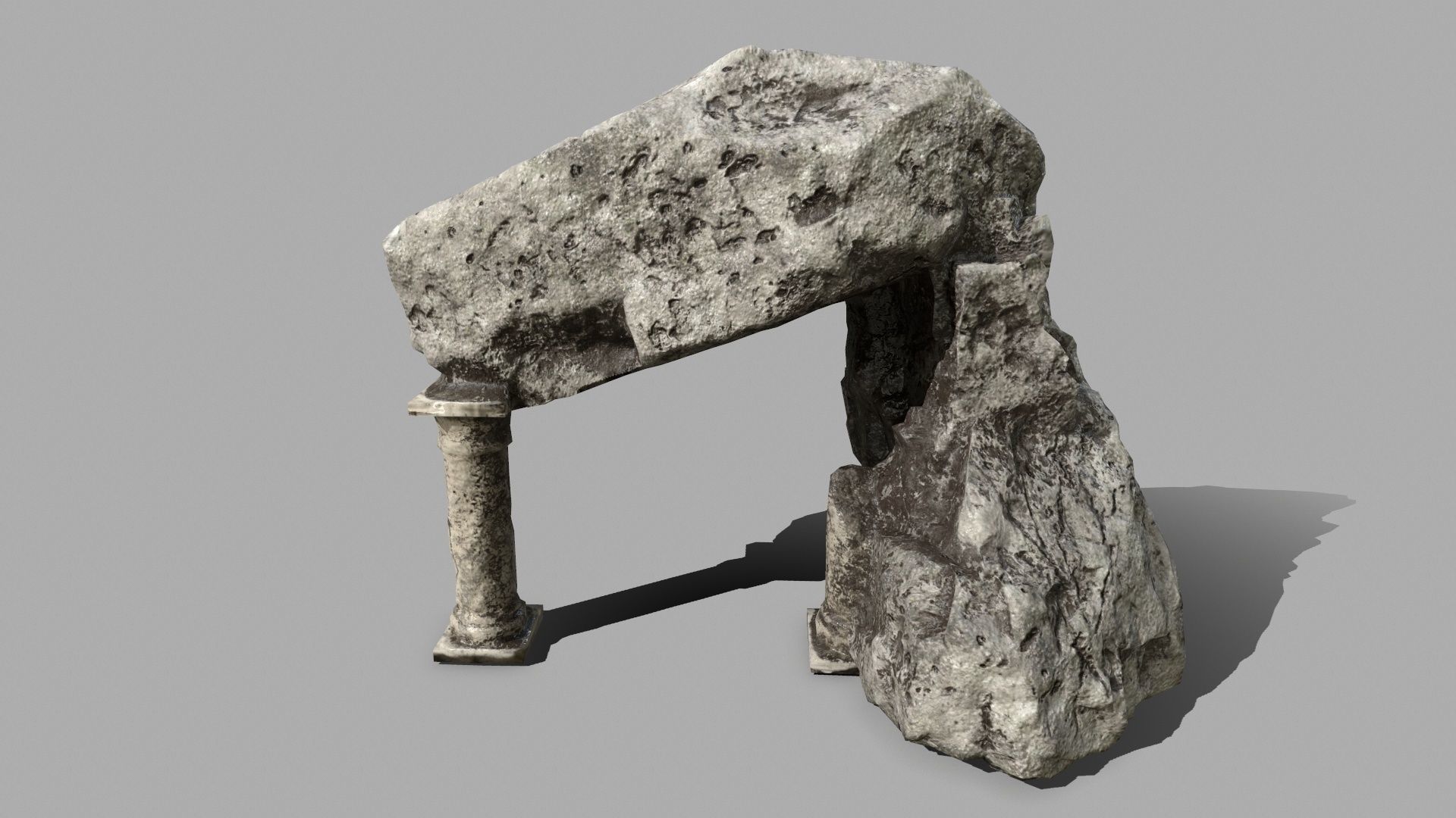 Rock Set Low-poly 3D model_8